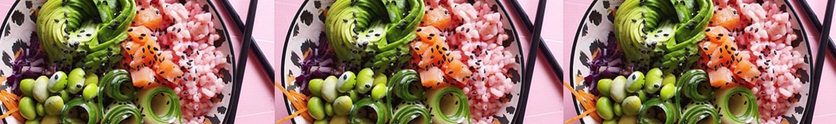 Recept: Poké bowl met roze rijst