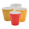 Bekers geribbeld - 220 ml - set van 4