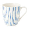 Mok streep - wit/blauw - 200 ml