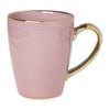 Mok met gouden oortje - roze - 250 ml 