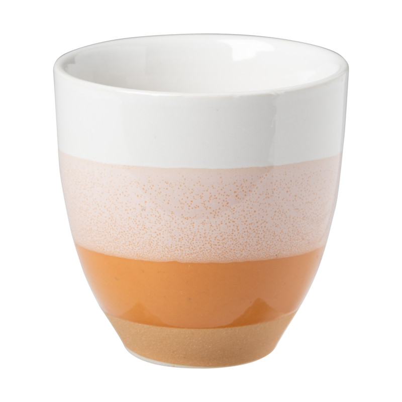 Beker strepen - oranje - 200 ml