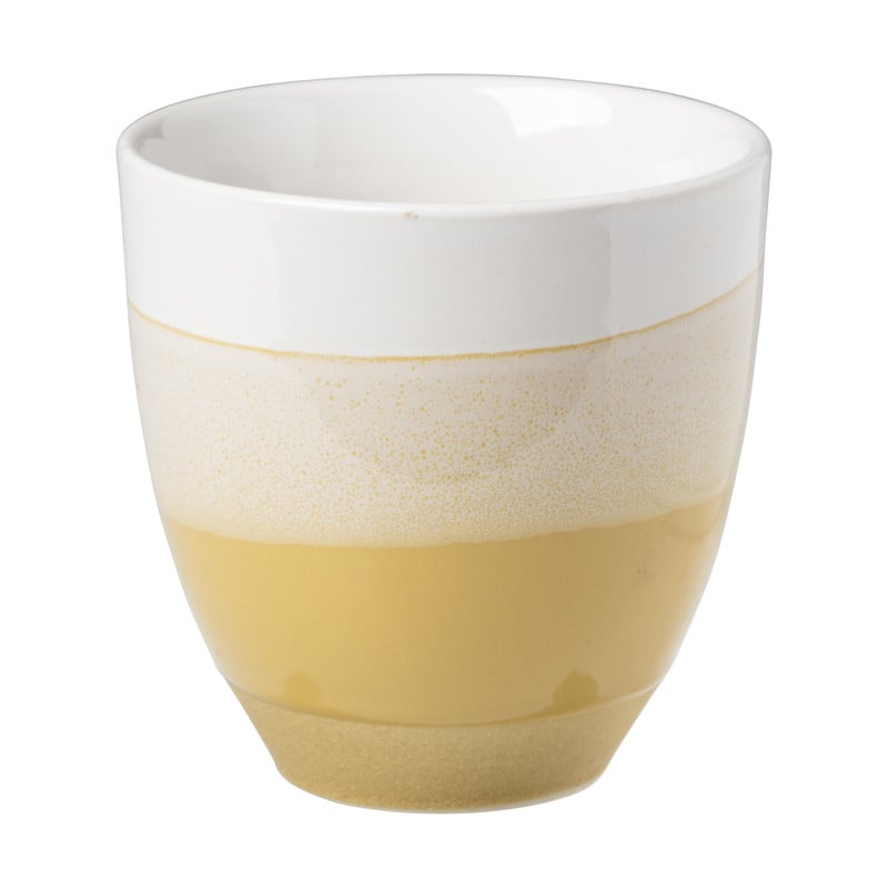 Beker strepen - geel - 200 ml