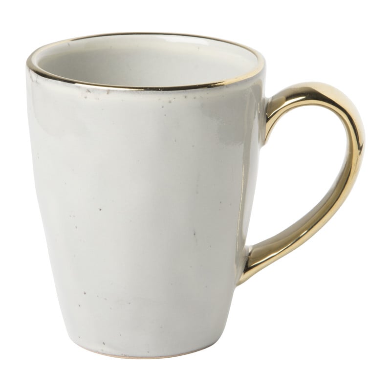 Mok met gouden oortje - grijs - 250 ml 