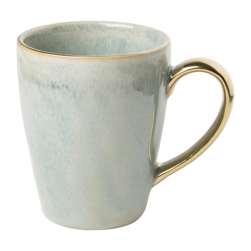 Mok met gouden oortje - lichtblauw - 250 ml 
