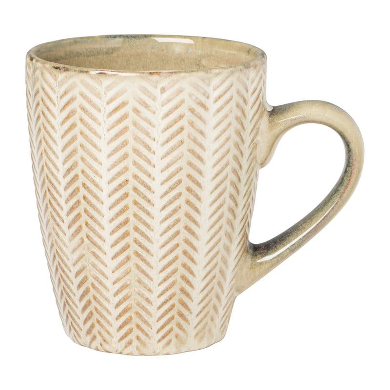 Mok relief - beige - 300 ml
