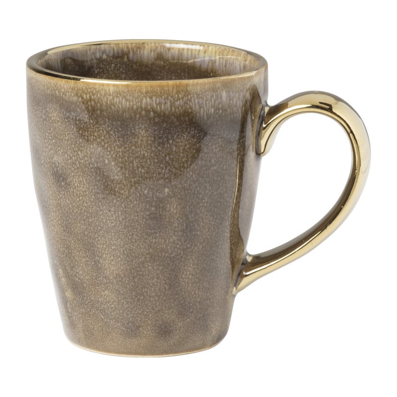 Mok met gouden oortje - donkergrijs - 250 ml 
