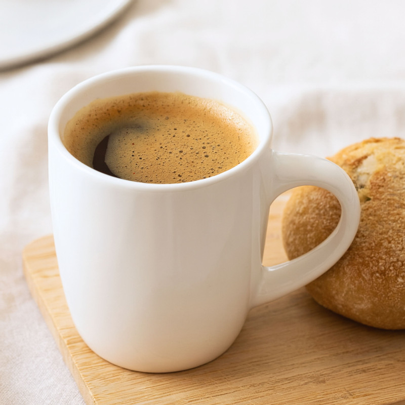Koffie mok wit - porselein - 200 ml