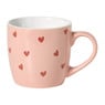Mok hartjes - bruin/rood - 325 ml