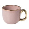 Espressomokje met gouden rand - roze - 80 ml