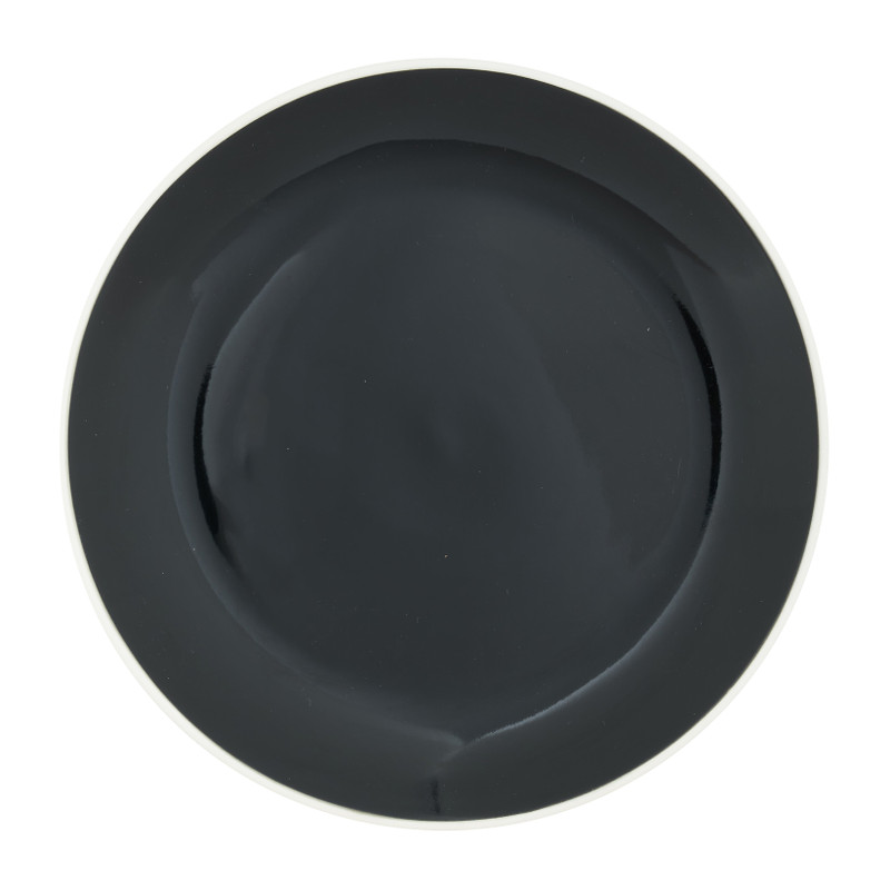 Gebaksbordje - zwart - 20 cm