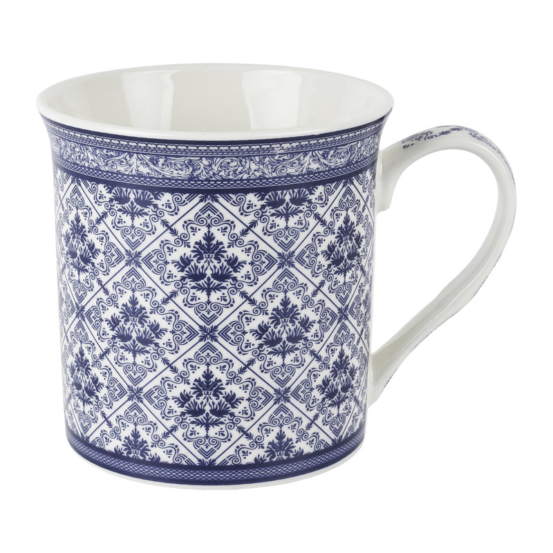 Mok met blauw decor - diverse varianten - 30 cl
