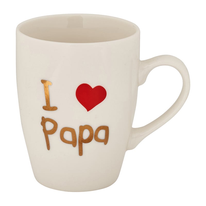 Mok - I love papa - wit/goud - 360 ml 