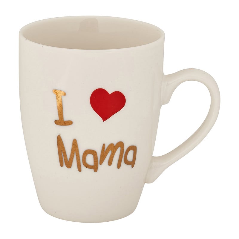 Mok - I love mama - wit/goud - 360 ml 