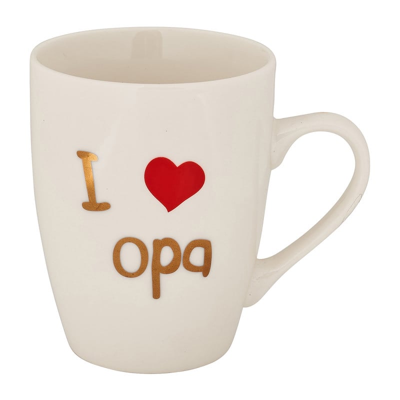 Mok - I love opa - wit/goud - 360 ml 