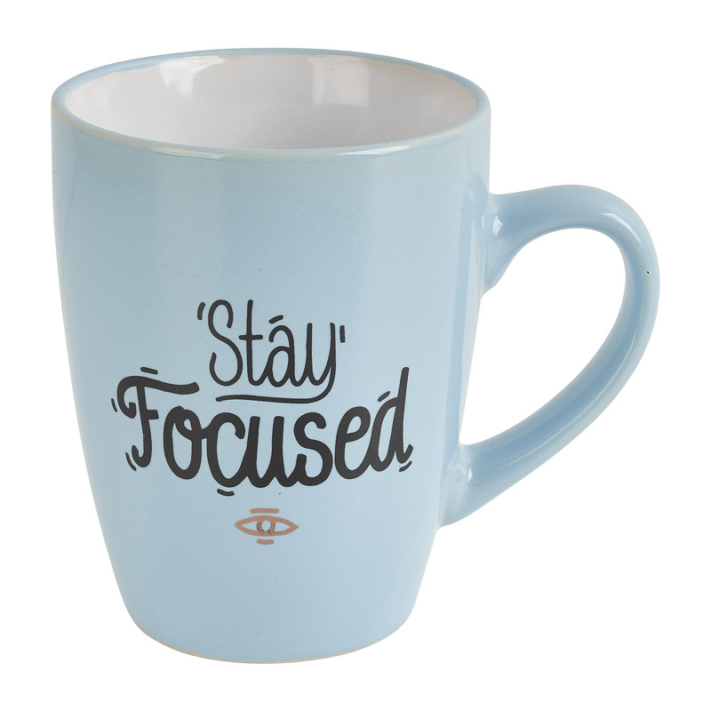 Mok stay focused - blauw - 300 ml