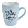 Mok follow your dreams - blauw - 30 cl