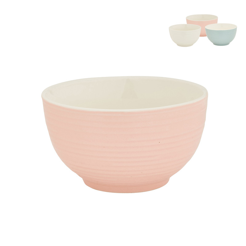 Schaaltje pastel geribbeld - diverse kleuren - Ø14 cm