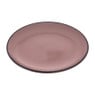 Bord met zwarte rand - bruin - ø20 cm