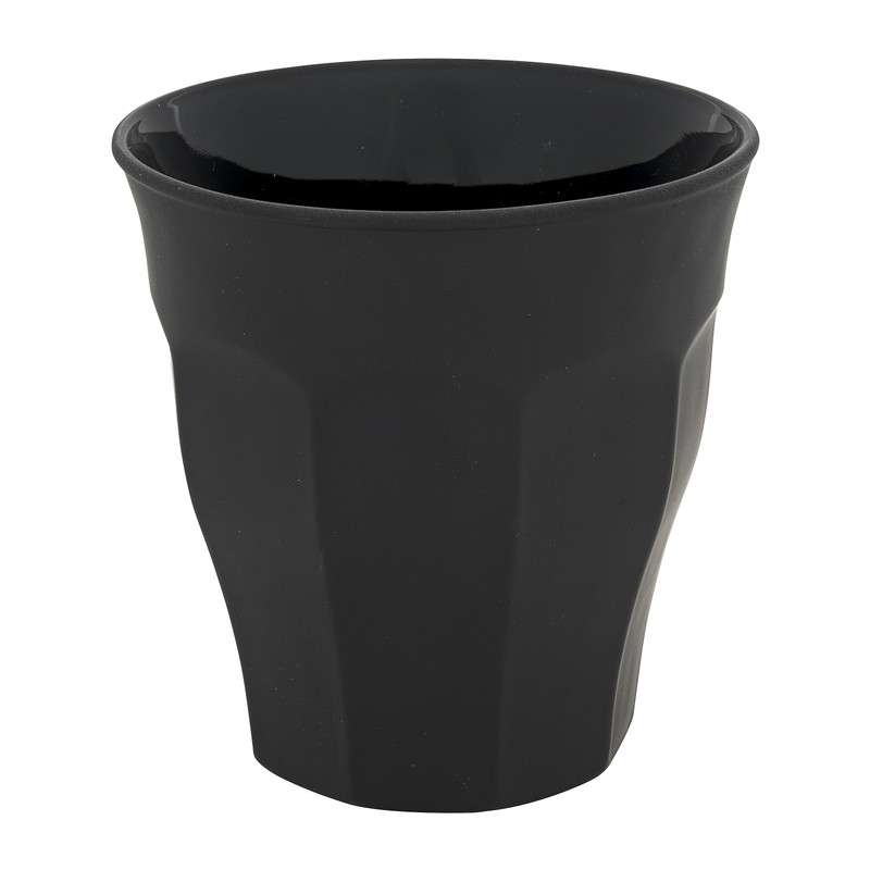 Koffieglas facet - mat zwart