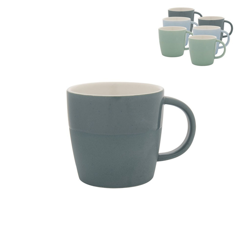 Mok mat/glans - 18 cl - blauw/turquoise