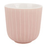 Beker mat met streep - 25 cl - roze/grijs