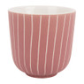 Beker mat met streep - 25 cl - roze/grijs