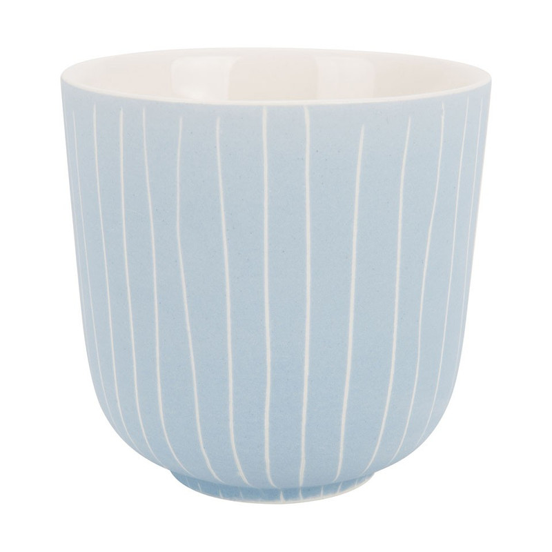 Beker mat met streep - 25 cl - blauw/turquoise