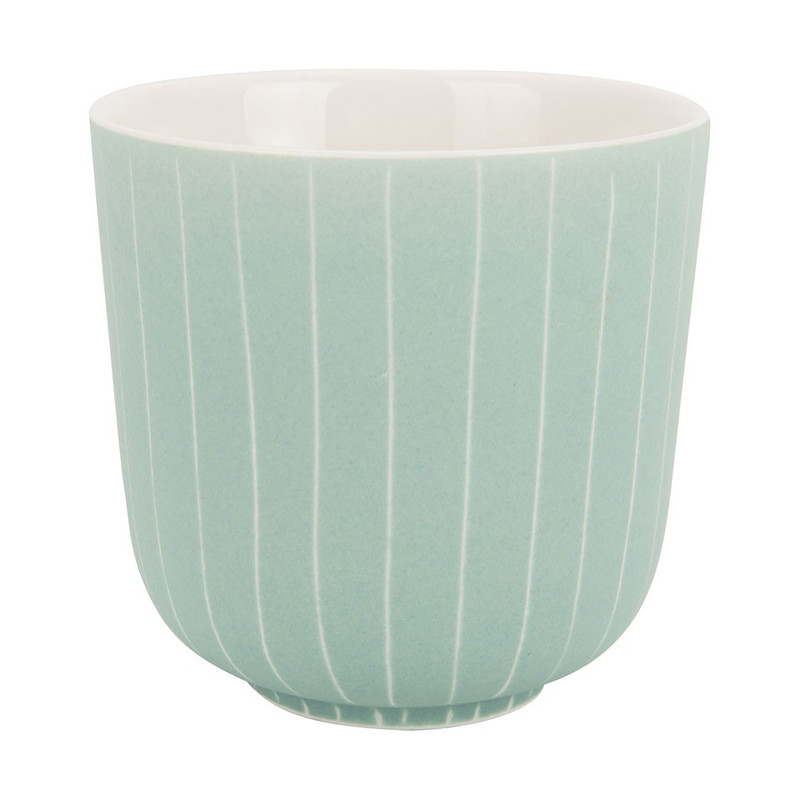 Beker mat met streep - 25 cl - blauw/turquoise