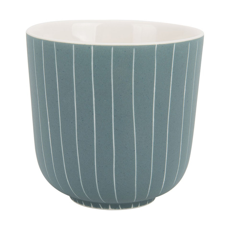 Beker mat met streep - 25 cl - blauw/turquoise