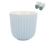 Beker mat met streep - 25 cl - blauw/turquoise