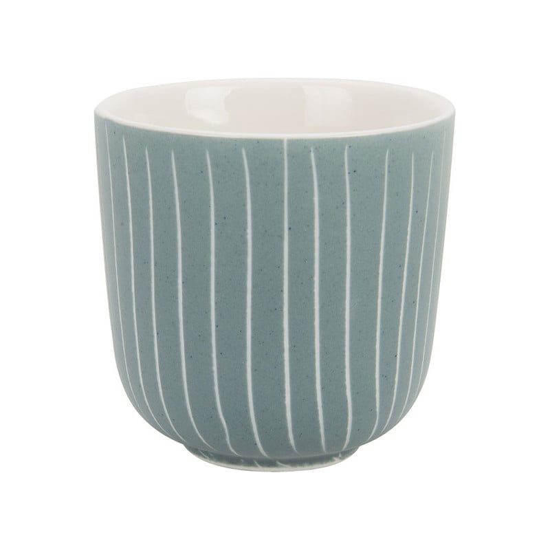Beker mat met streep - 12 cl - blauw/turquoise