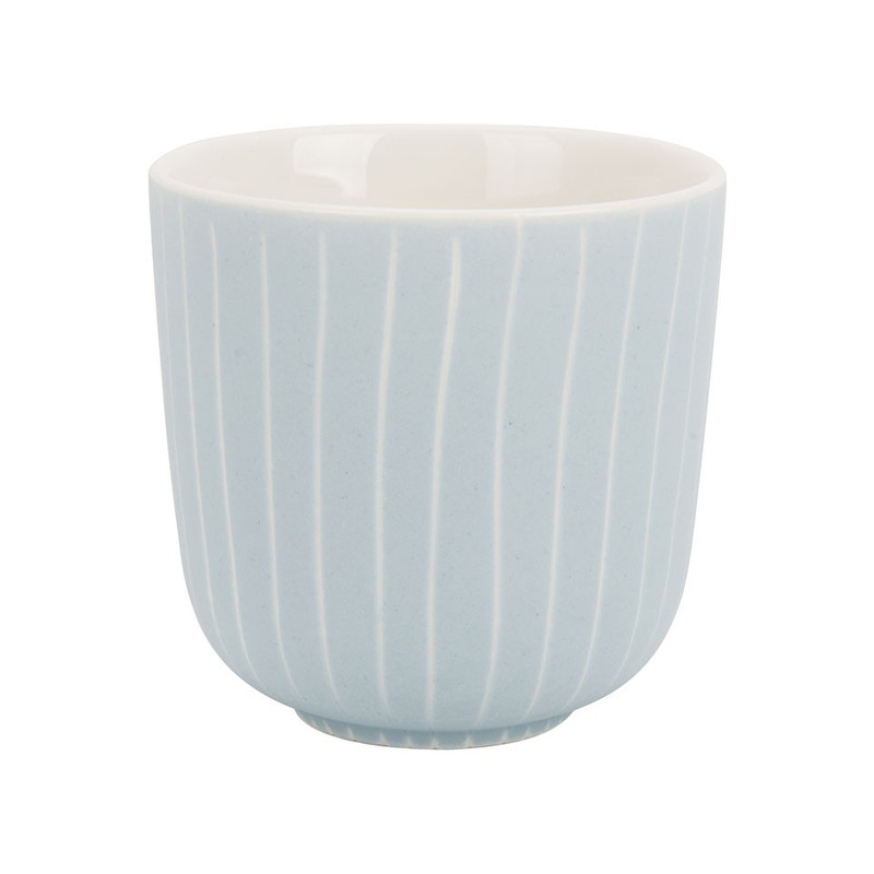 Beker mat met streep - 12 cl - blauw/turquoise