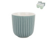 Beker mat met streep - 12 cl - blauw/turquoise