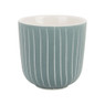 Beker mat met streep - 12 cl - blauw/turquoise