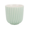 Beker mat met streep - 12 cl - blauw/turquoise