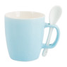 Mok met lepeltje - blauw - 150 ml