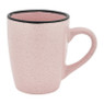 Mok gespikkeld met zwarte rand - diverse kleuren - 28 cl 