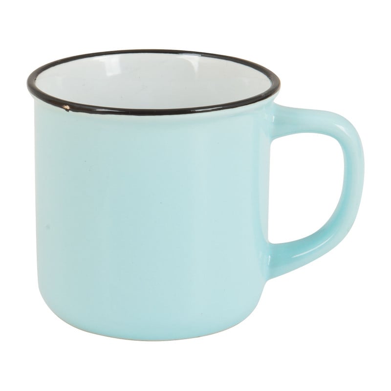 Mok blauw met zwarte rand - 300 ml