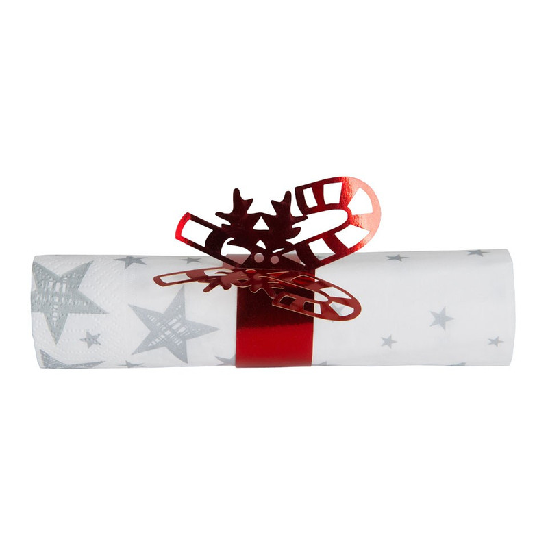 Servetring Candy - rood - set van 6