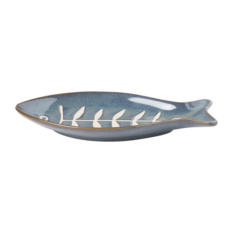 Bord vis - blauw - 23x11x2,5 cm