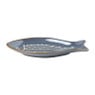 Bord vis - blauw/wit - 23x11x2,5 cm