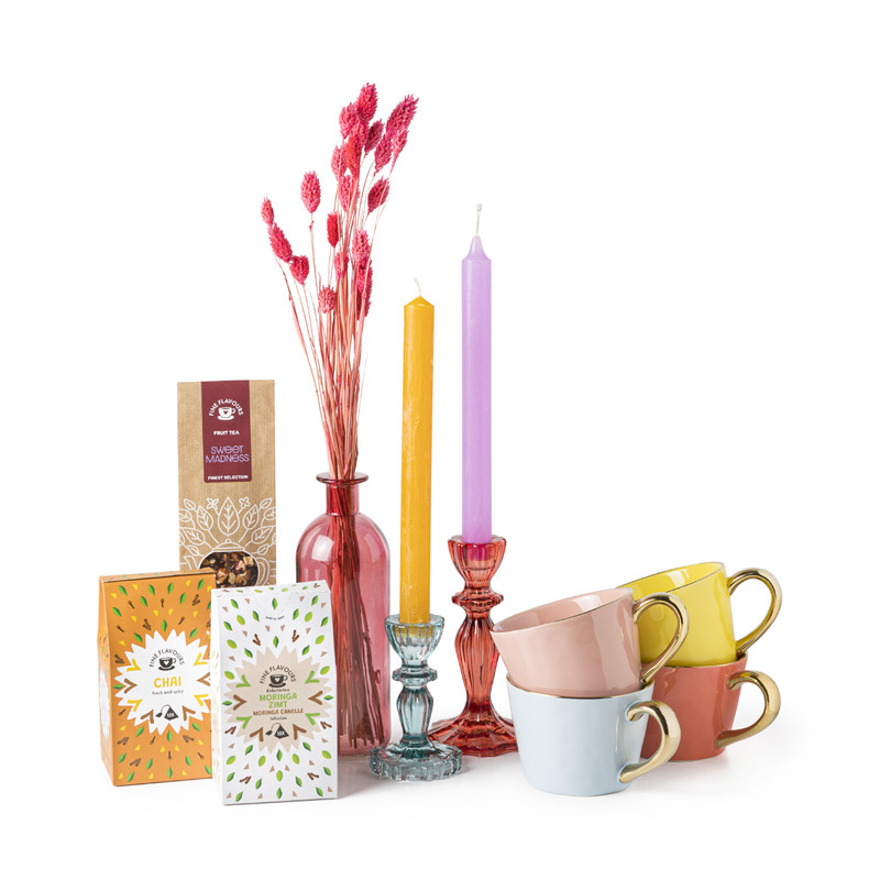 Mok met gouden oor - roze - 300 ml
