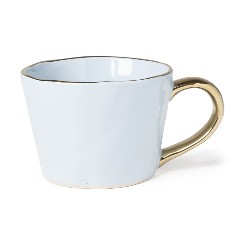 Mok met gouden oor - blauw - 300 ml