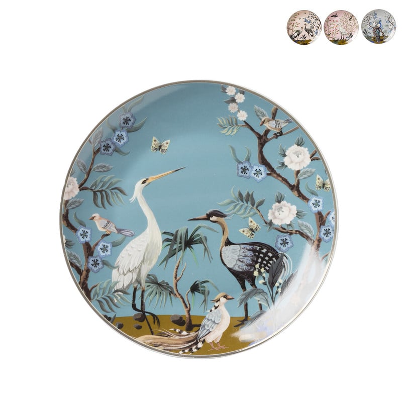 Ontbijtbord kraanvogel - ⌀20 cm - diverse varianten