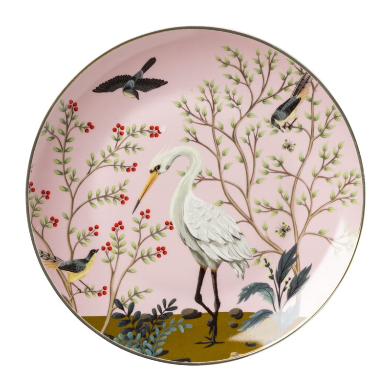 Ontbijtbord kraanvogel - ⌀20 cm - diverse varianten