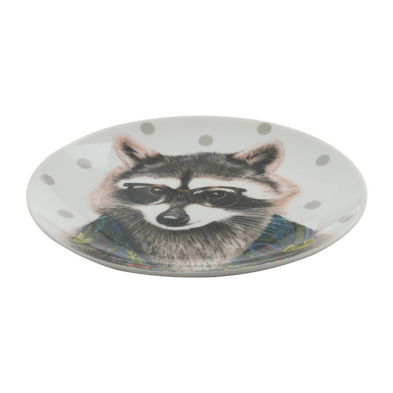 Ontbijtbord wasbeer - 19 cm 