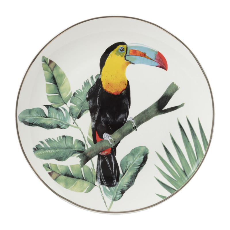 Ontbijtbord toekan - ⌀20.5 cm