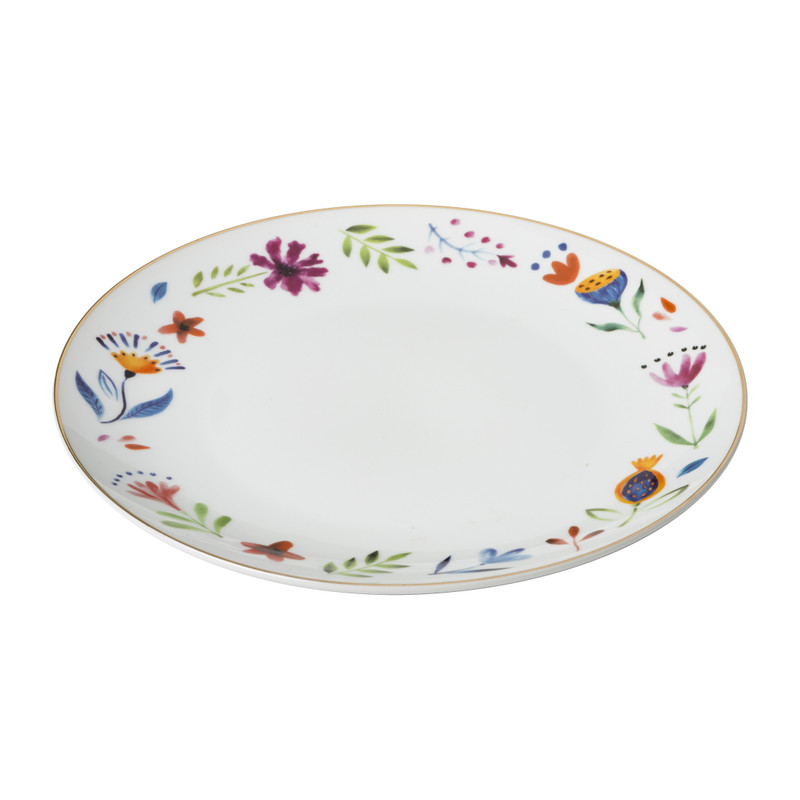 Dinerbord vintage flowers - ø26 cm
