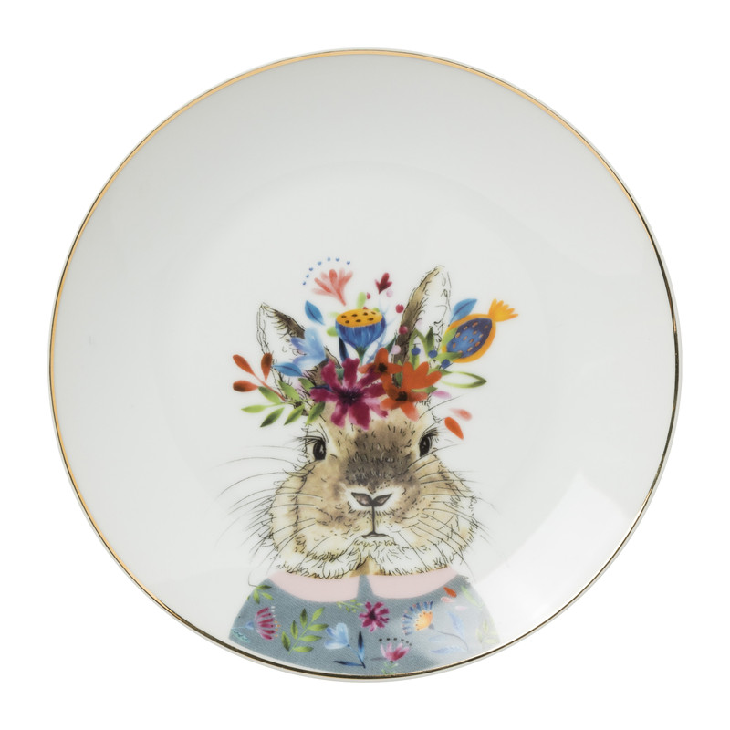 Ontbijtbord vintage rabbit - ø20 cm