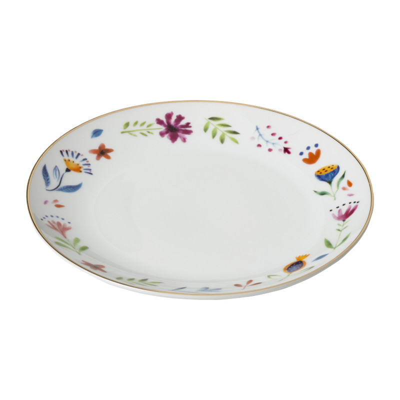 Ontbijtbord vintage flowers - ø20 cm